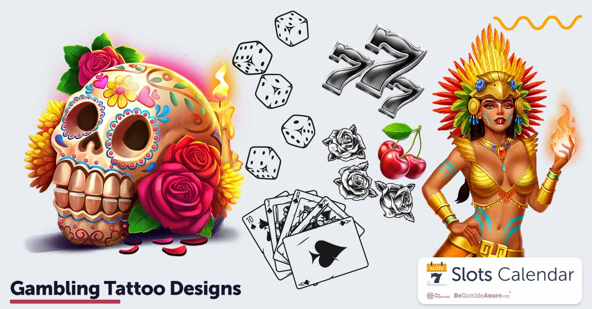 Poker cards tattoo design Royalty Free Vector Image